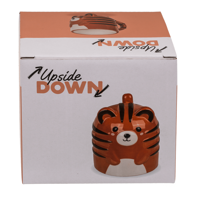 Upside Down Mug, Tiger, ca. 12 x 14 cm, ceramic - Image 2