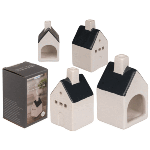 Ceramic house for incense cones/tea lights