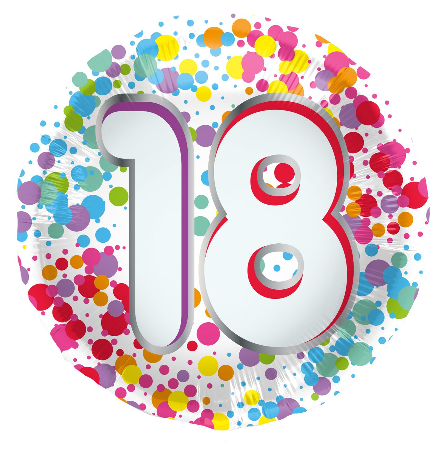 Foil Balloon - 18 - Rainbow - 45 cm