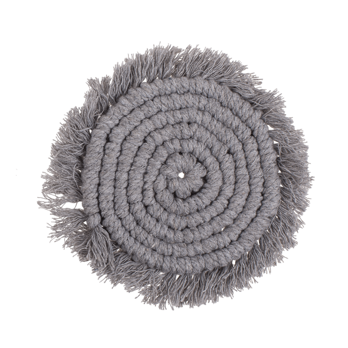 Makramee Coaster, Set of 2, - Image 4