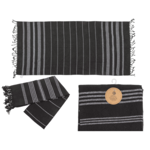 White/black coloured Fouta Towel