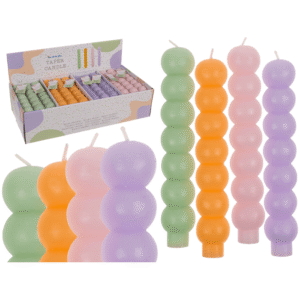 Taper candle. Bubble, pastel,