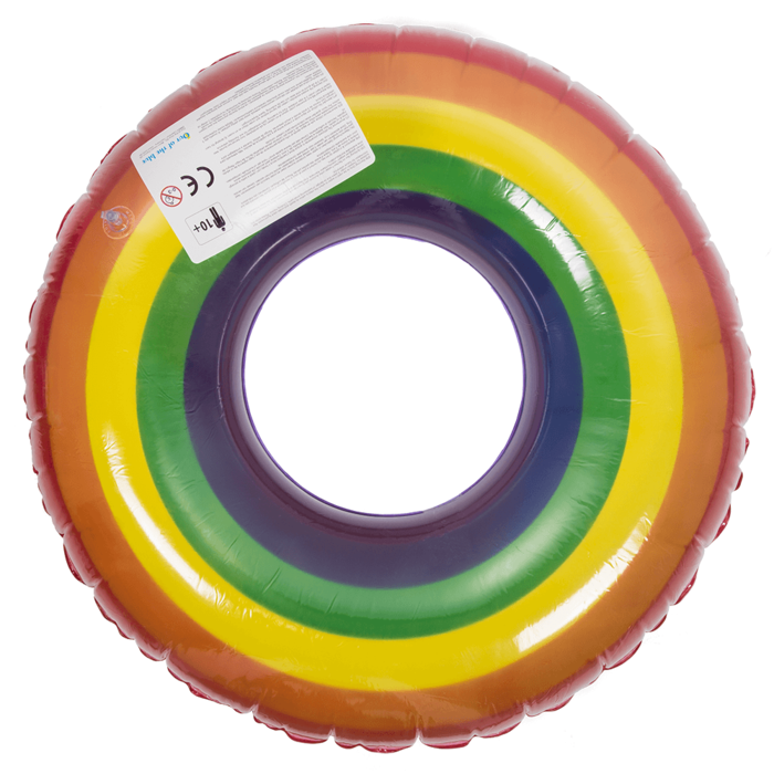 Inflatable swim ring, Rainbow, - Image 4