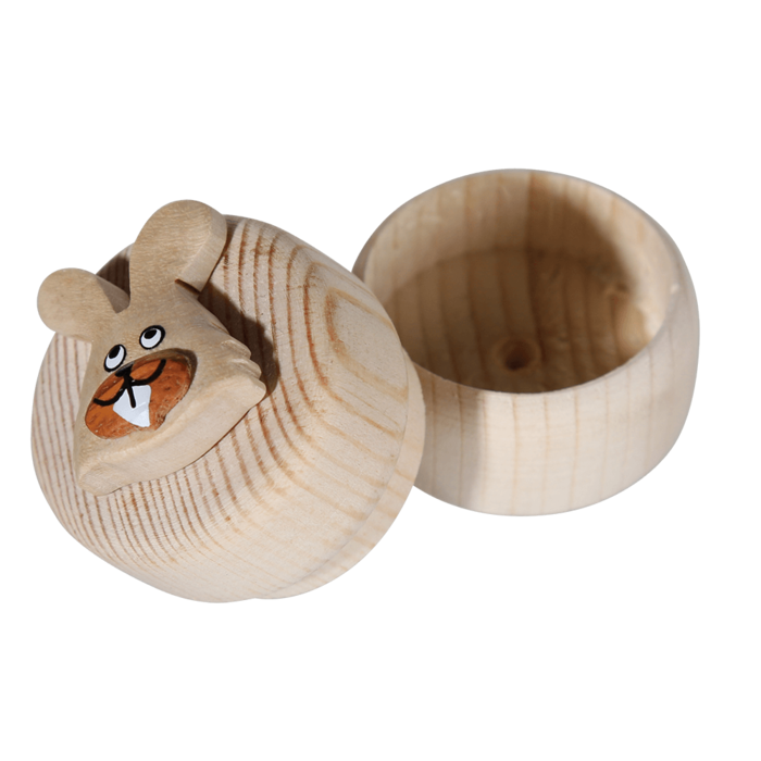 Natural wood milk teeth jar, Animals, - Image 2