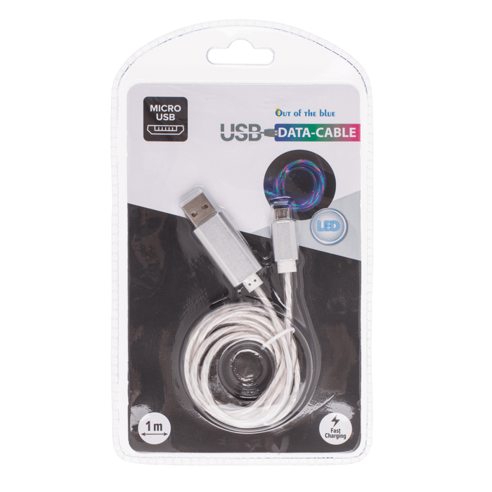 USB fast charging cable for Micro-USB, with LED, - Image 2