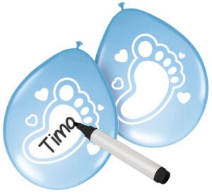 Writable Balloons Baby Boy - 6 pieces