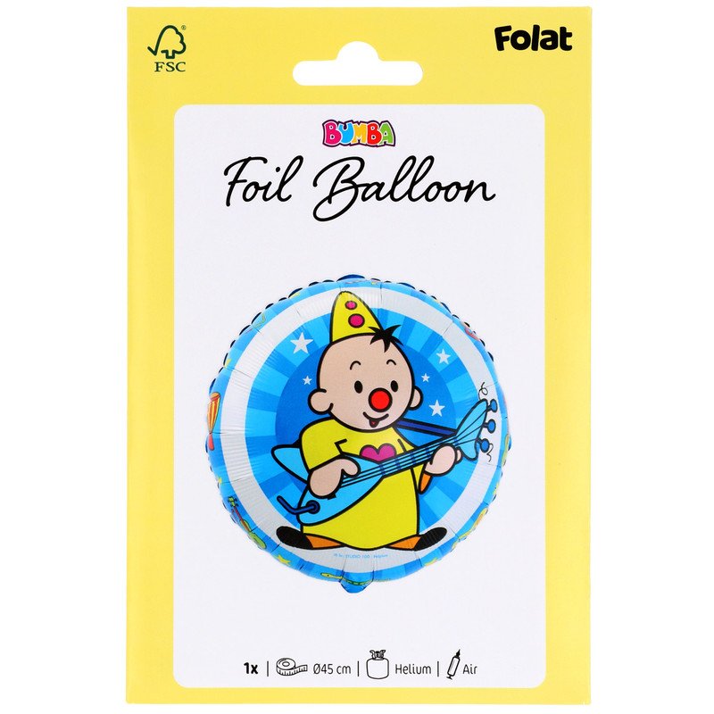 Bumba Clown Foil Balloon Guitar - 45 cm - Image 2