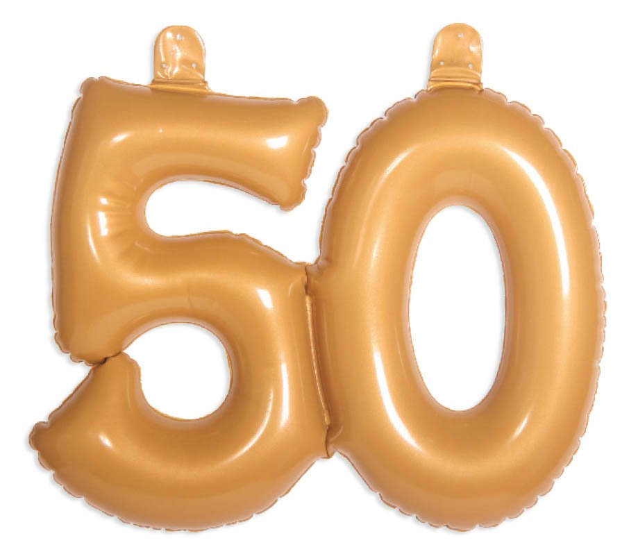 Inflatable Number 50 Gold