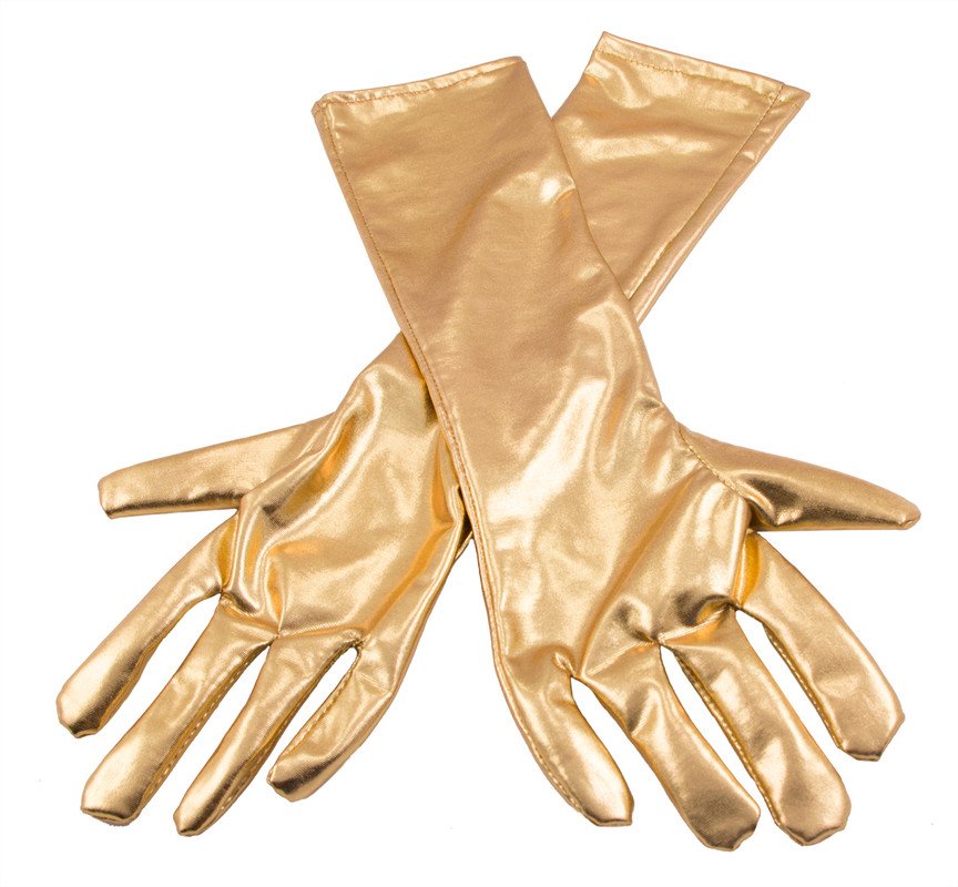 Gloves Metallic Gold