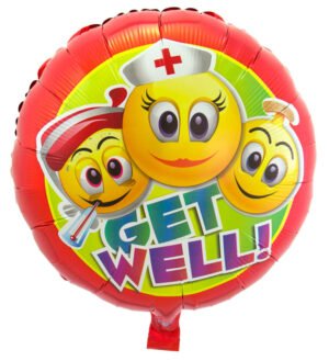 Get Well Soon Foil Balloon Smiley - 45 cm
