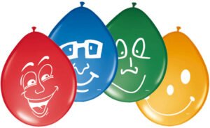 Happy Faces Balloons - 8 pieces