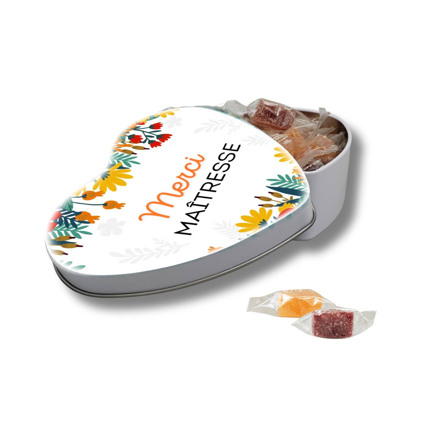 Fruit Jellies 120g | HEART Gift Box x10 | Thank You Teacher - Image 2