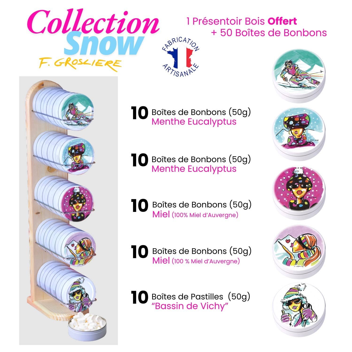 Artisanal Candies | SNOW COLLECTION PACK | Groslire | 50g - Image 6