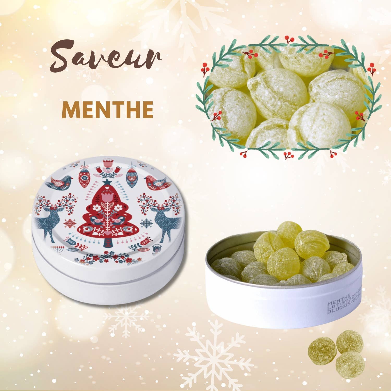 Candies | Mint & Honey Pine Sap | 20 Tins | HOLIDAYS - Image 3