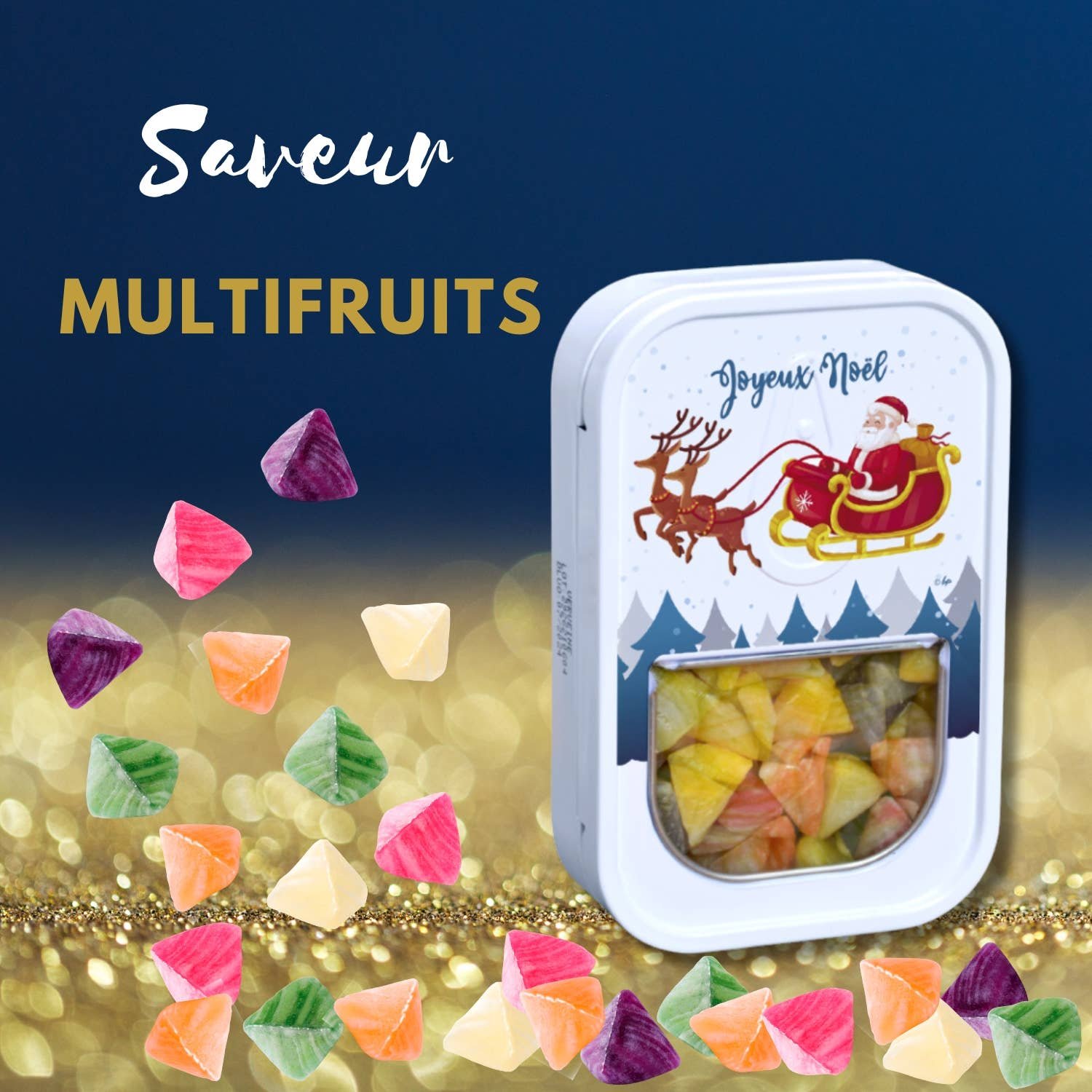 Berlingot Candies | Multifruit Flavor | 10 Tins | HOLIDAYS - Image 2