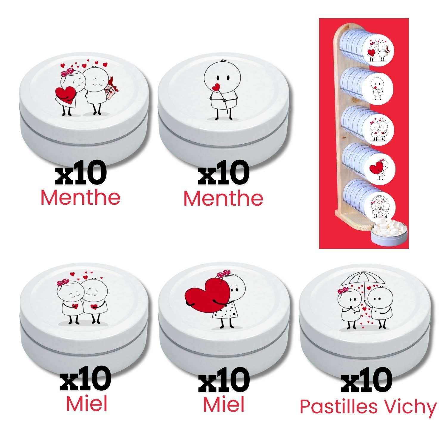 Artisanal Candies | LOVE PACK | 50g Tin | PACKAMOURSV01