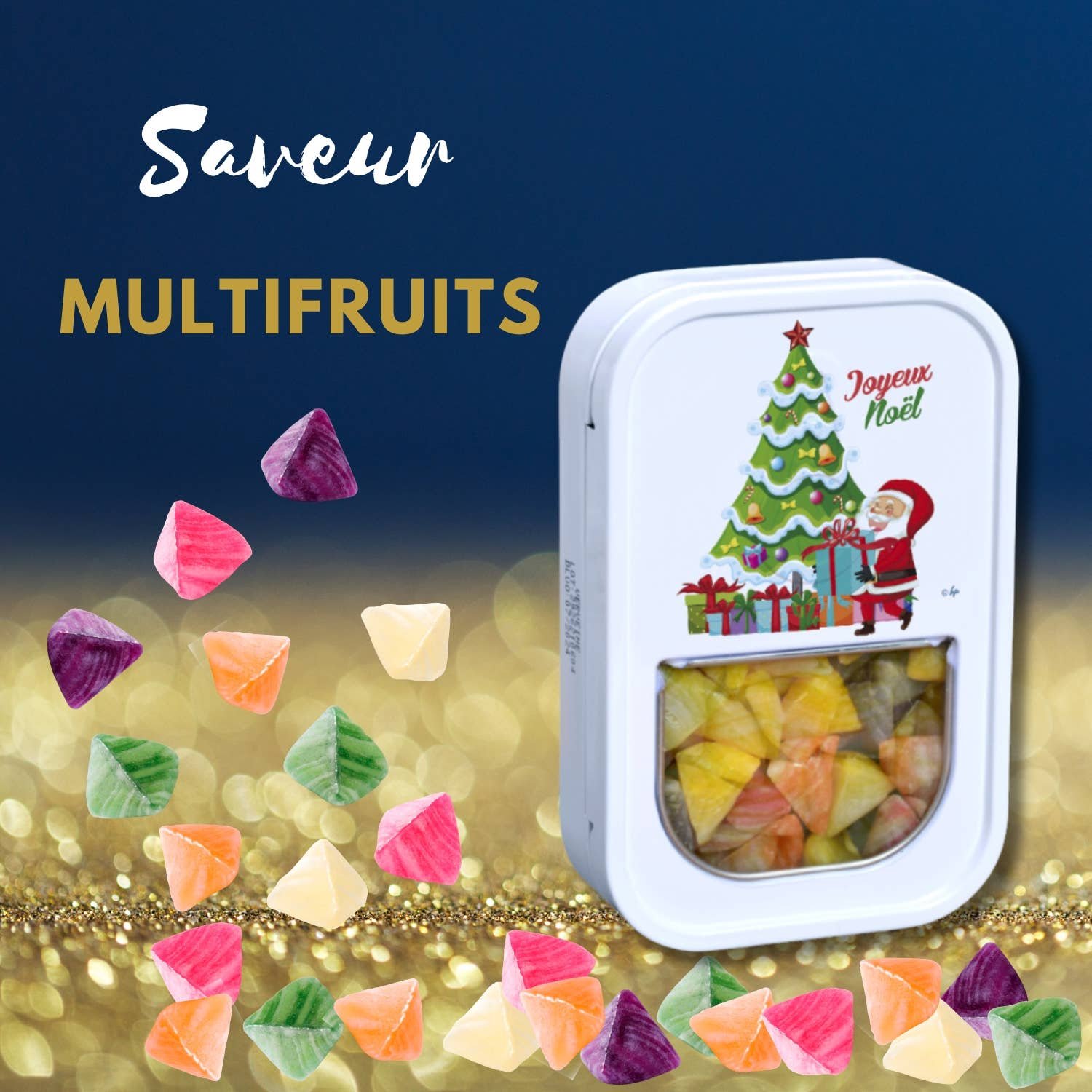 Berlingot Candies | Multifruit Flavor | 10 Tins | HOLIDAYS - Image 3