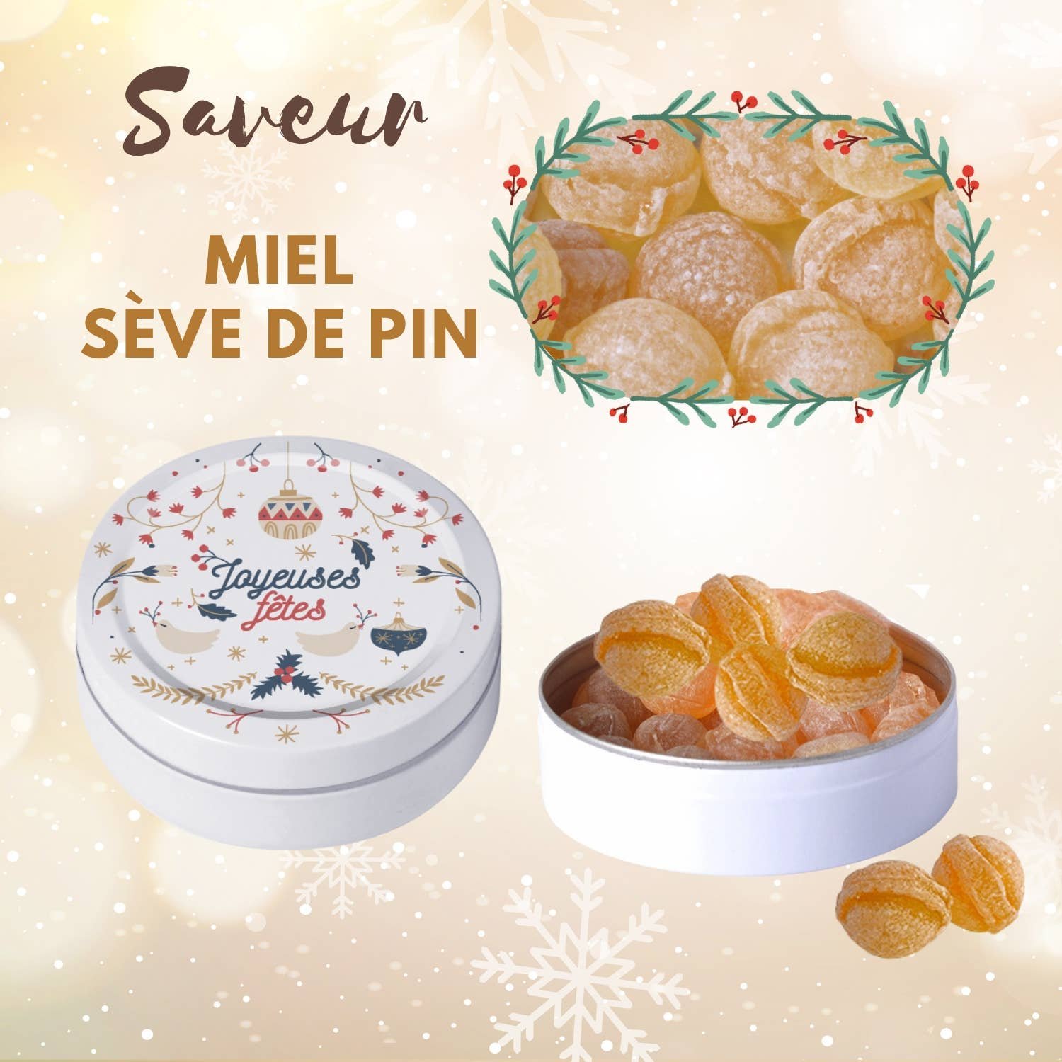 Candies | Mint & Honey Pine Sap | 20 Tins | HOLIDAYS - Image 2