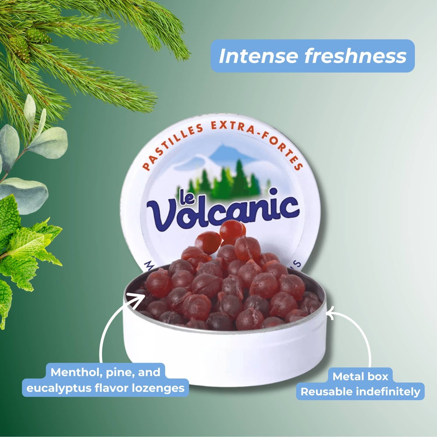 Volcanic Pine Candies | Eucalyptus | 50g - Image 5