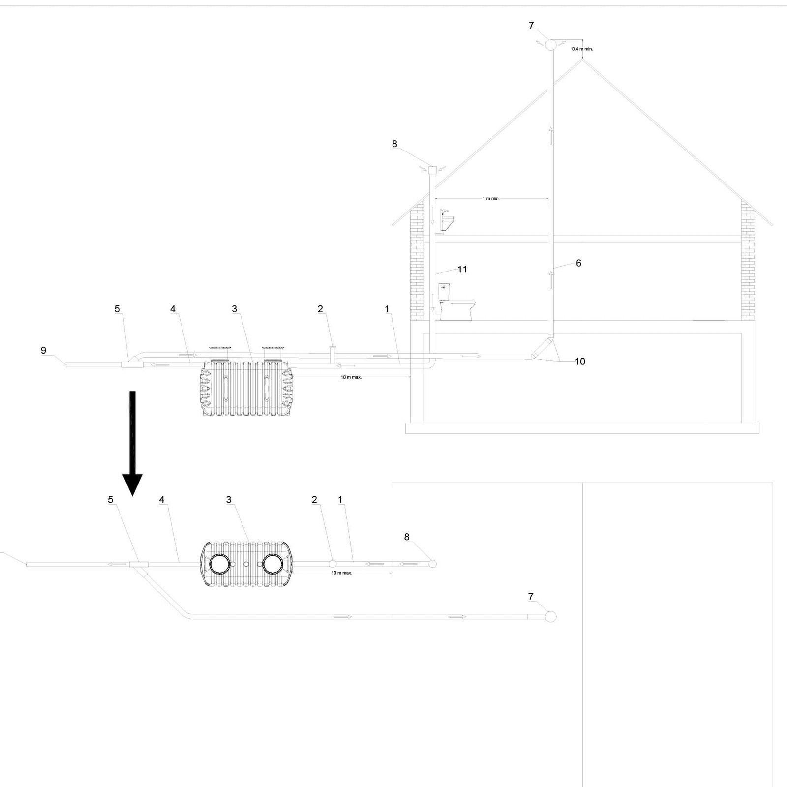 Underground rainwater tank 2000L GRAFF COMPACT - Image 3