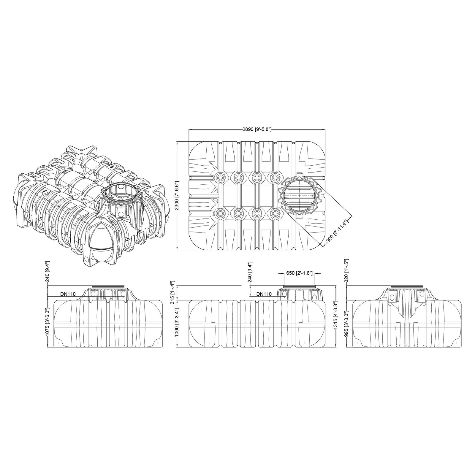 Underground rainwater tank 5000L GRAFF PLATIN - Image 4
