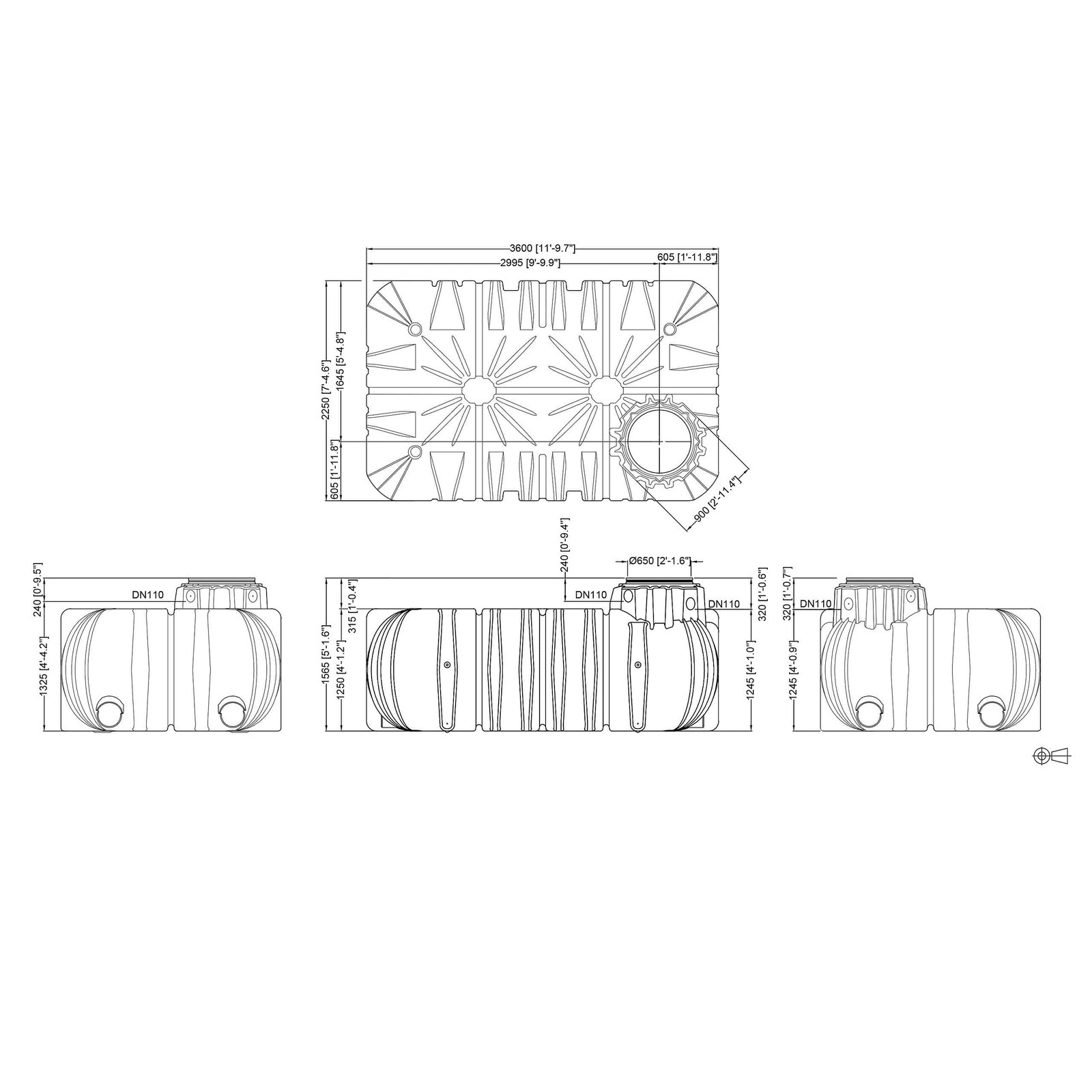 Underground rainwater tank 7500L GRAFF PLATIN - Image 4
