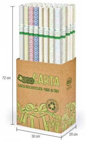 Box of 50 ROLLS OF GIFT PAPER 0.7X2MTS ERBA