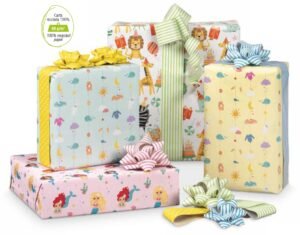 DISPLAY 50 ROLLS OF GIFT PAPER 0.7X2MTS CHILDREN
