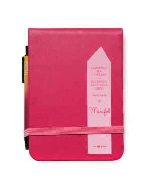A6 VERTICAL LEATHER NOTEBOOK WITH PEN