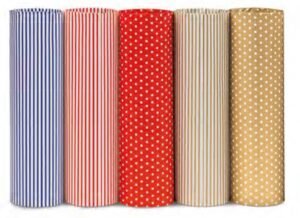 DISPLAY 50 ROLLS OF GIFT PAPER 0.70X2MTS ASSORTED