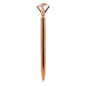 Diamond metallic pen in transparent case